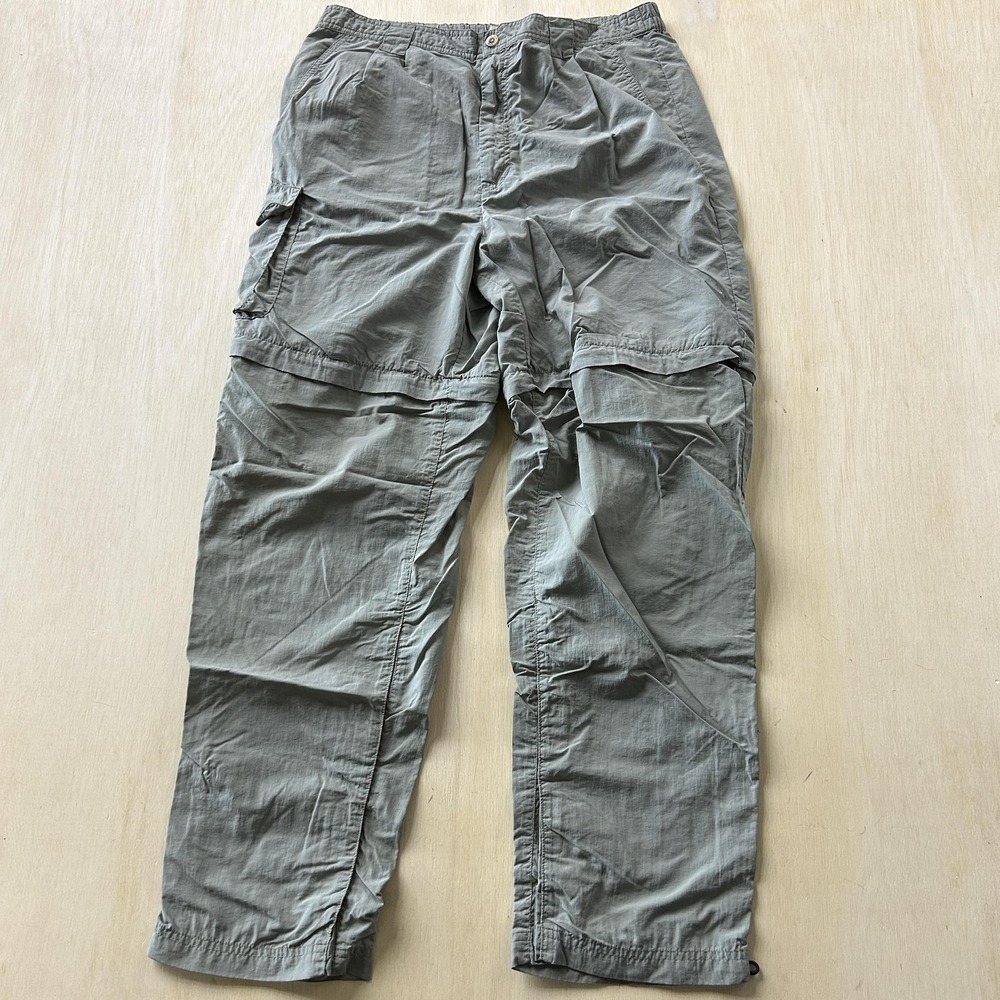 Campmor Cargo Pants Mens 36x30 Gray Convertible Elastic Waist Hiking Gorpcore